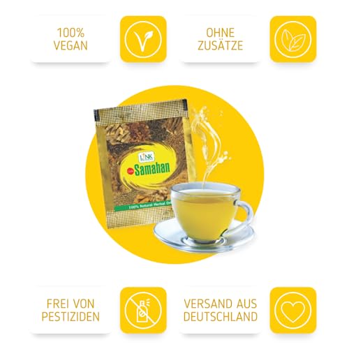 Link Natural Samahan Tee – Direktversand aus Deutschland – 100% Authentischer Ayurvedischer Kräutertee – 25 Beutel (100g)