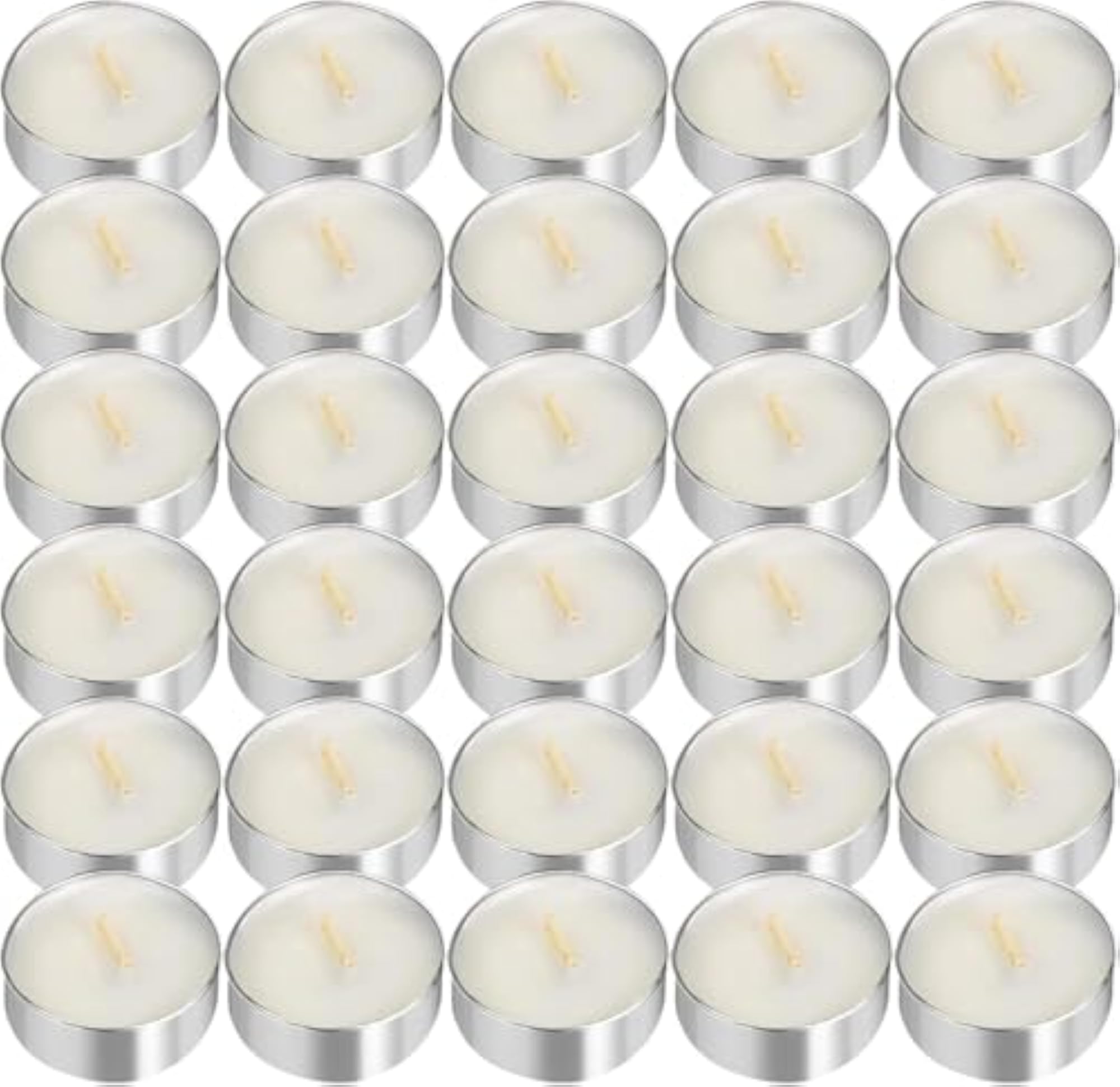 20-Pack Pure Bees Wax Tea Light Candles, Vanilla Bean