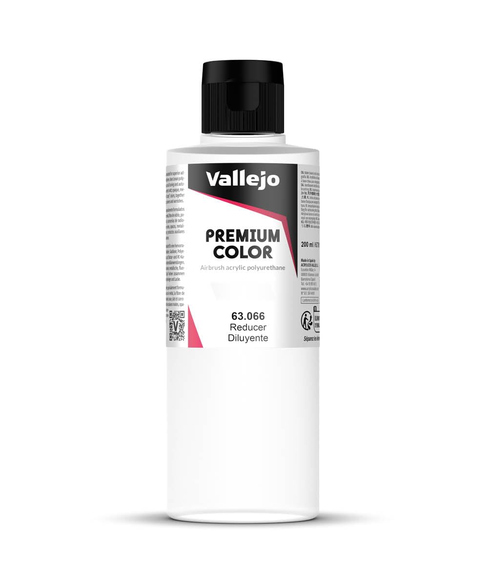 Vallejo Premium Airbrush Paint Reducer Water Based 200ml Acrylic Thinner