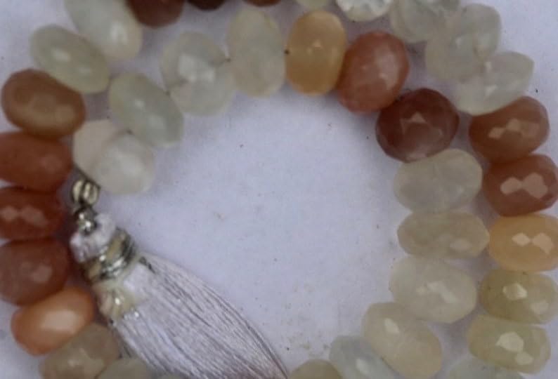 Perles de pierre de lune naturelle 8-9mm pour fabriquer un collier unique à offrir en cadeau - 4
