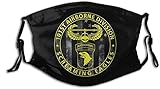 101st Airborne Gold Decorative Face Mouth Mask Anti Dust Adjustable Earloop with Filter Washable Reusable Windproof Scarf Shield For Women & Men