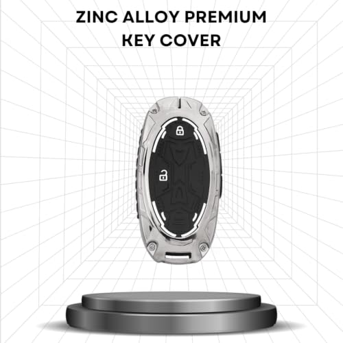 Image of KEYCEPT Metal Armor Keycover Compatible for Hyundai Venue 2026 3 Button Smart Key Cover.