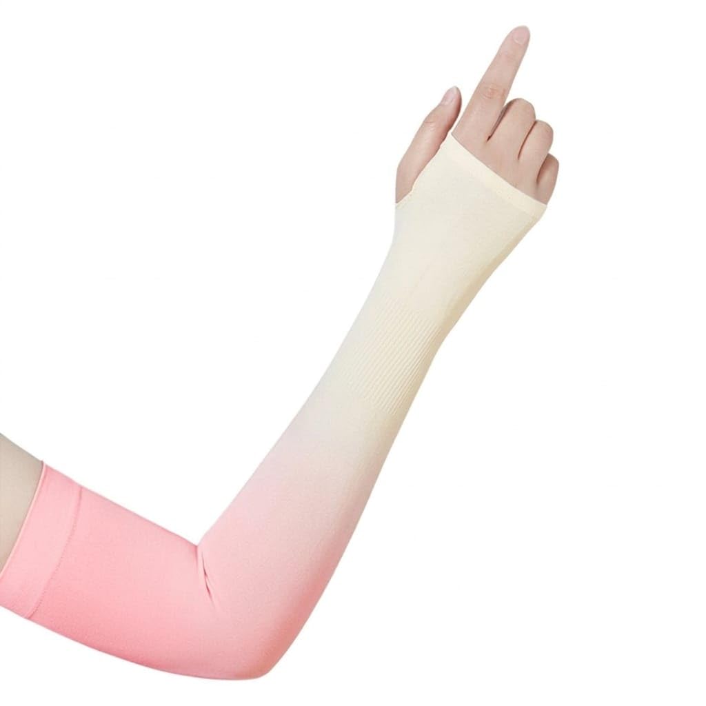 uddesha Double Coloured Arm Sleeves, 1 Pair, for Badminton, Volleyball, Running, Gym, Bike Riding-picture-26