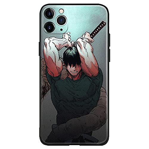 Toji Fushiguro Jujutsu Kaisen Anime Cover Shell Compatible for iPhone Japanese Manga Phone Case (Silicone Matte Case, iPhone 12 Pro Max)