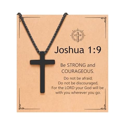 ORISPRE Black Cross Necklace Cover