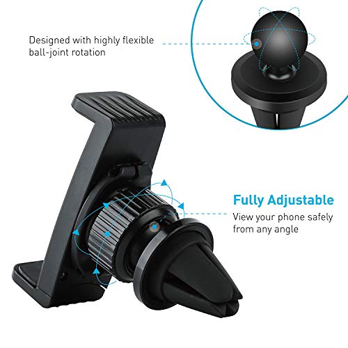 Image of XORB Air Navigator x-Grip Premium Air Vent Universal Car Mount Holder for All Mobile Phones (Jet Black)
