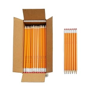 Amazon Basics Woodcased #2 Pencils, Pre-sharpened, HB Lead Bulk Box, 150 Count, Yellow