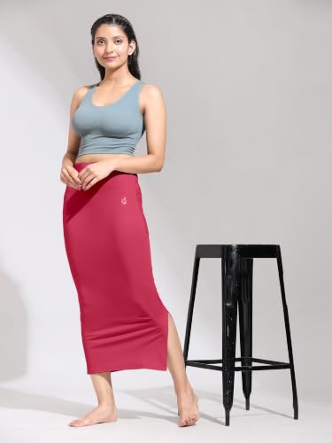 Image of TRENDMALLS Women's Polyester Spandex Stretchable Straight Saree Shapewear Petticoat for Women, Cotton Blended, Skirts for Women, Saree Shaper