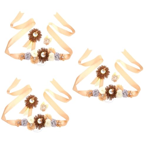 Ceinture de maternité pour shower et annonce de genre avec corsage fleurs et épingles