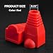 OLIREXD 50Pcs RJ45 Strain Relief Boots, 8mm RJ45 Boots, PVC Soft Plastic CAT 6 Ethernet Boots, Red RJ45 Cable Connector Boots Compatible with CAT5, CAT5E, CAT6, CAT6E RJ45 Cable Cap
