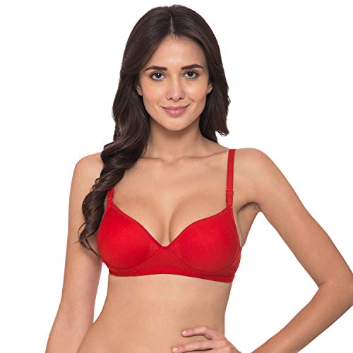 Image of Komli - Heavily Padded Push-Up Bra - Cotton Rich - Balconette - 3 /4th Coverage, Seamless, Wireless, Multiway Straps - T-Shirt Bra