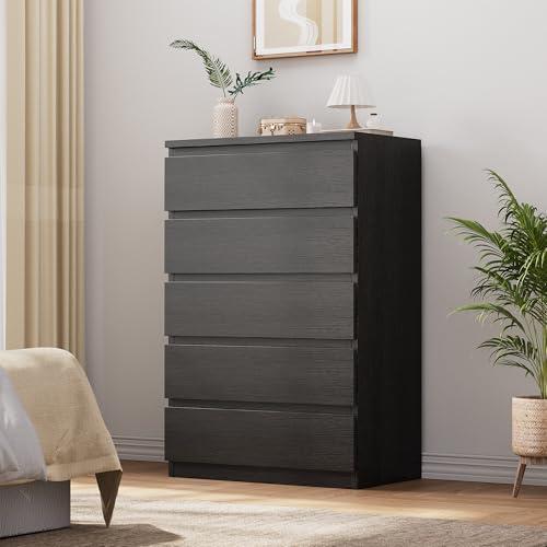 Simply Modern 5-Drawer Dresser, Chest of Drawers for Bedroom, Living Room, Hallway, and Entryway...