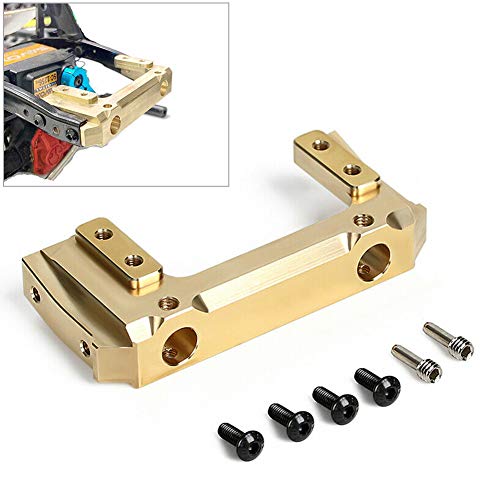 RC Brass Front Bumper,YZtree Upgraded 86g/pc Heavy Duty Brass Front Bumper with Mount Model Vehicle Bumper Bracket for SCX10 II 90046 90047 1/10 RC Crawler Car Upgrade Accessories