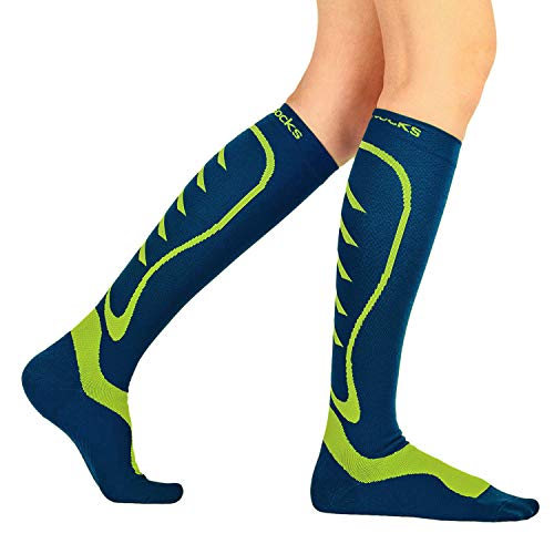 ActivSocks Calcetines compresores Deportivos (PAR) Unisex - Todos los Deportes - Calcetines de compresión Gradual de 100% estándar para un Mejor Rendimiento y Resistencia - 20 a 30 mmHg