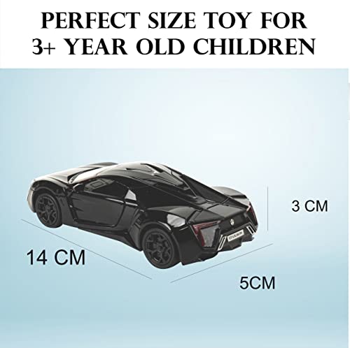 Image of Metal Pull Back Diecast Car 1:32 Lykan Hypersport Pull Back Car Model With Sound Light Boys Gifts Toys For Kids?Pack Of 1?,Multicolor