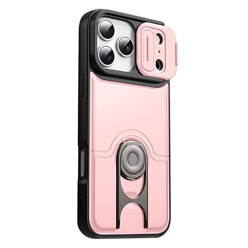 AGENIUS�EFor iPhone 18 Pro Max �݊��i �P�[�X �ϏՌ� �J�o�[ TPU �Ռ��z�� �����O�t�� �X�^���h�@�\ For �A�C�t�H��18�v���}�b�N�X(�s���N)