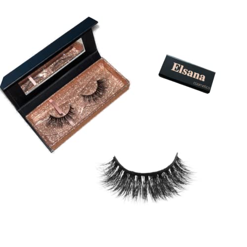 Elsana Cosmetics Luxury 3D - Estuche reutilizable con espejo (aluminio)