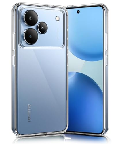 Image of WOW IMAGINE Transparent Back Cover Case for Realme P4 5G | Raised Bumps for Full Device & Camera Protection Shockproof TPU Silicone Back Case Mobile Cover - Transparent