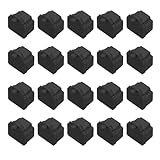 MECCANIXITY Black RJ11 Port Duct Covers Caps, Silicone Anti-Dust Plugs Caps Protector Covers for Computer Digital Socket Printer, Modem, Router, Telephone Jack, Pack of 100