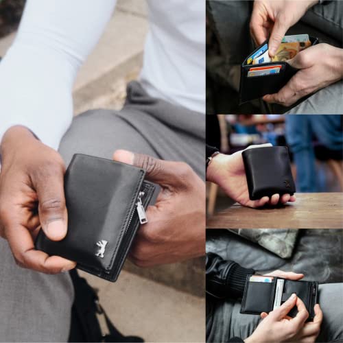 Berliner Bags Premium portemonnee Rome van leer met RFID-bescherming, kleine portemonnee voor heren - zwart - Image 4