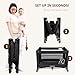 ANGELBLISS Baby Bassinet Bedside Crib, Pack and Play with Mattress, Diaper Changer, One-Push Setup Playards from Infants to Toddlers (Balck)