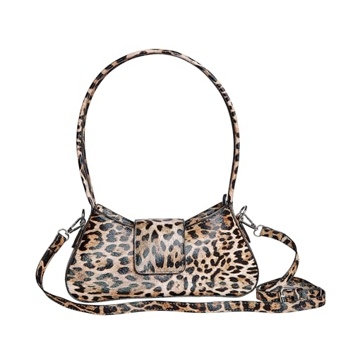 HONEY GOODS Leopard Print Crossbody Bag for Women – Small Fashion Handbag with Adjustable Strap, Lightweight Everyday Shoulder Purse for Casual and Evening Outfits