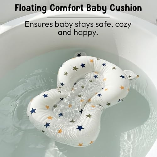 Image of StarAndDaisy Bath Tub for Baby 0-3 Years /Foldable Bath tub for Kids with Cushion, Space Saving Design, Newborn Baby Folding Bathing Tub Girls & Boys, Easy to Store -Sky Blue.