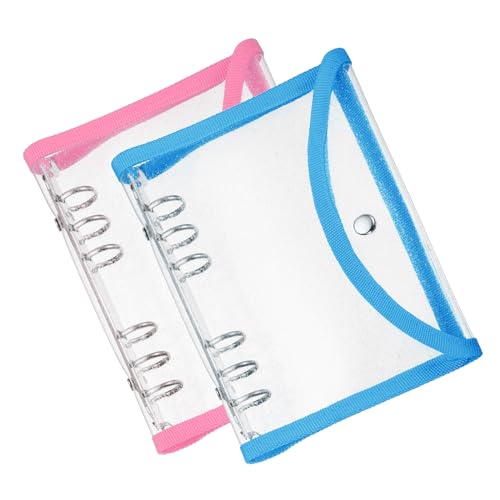 Couverture classeur A6 transparent PATIKIL, protège-cahier feuilles mobiles PVC rigide souple
