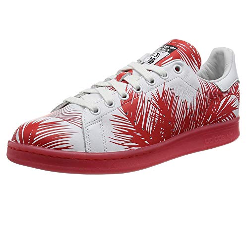 adidas Originals X Pharrell Williams PW Stan Smith BBC Palm S82072 Baskets Rouge - Blanc - Blanc., 36 2/3 EU