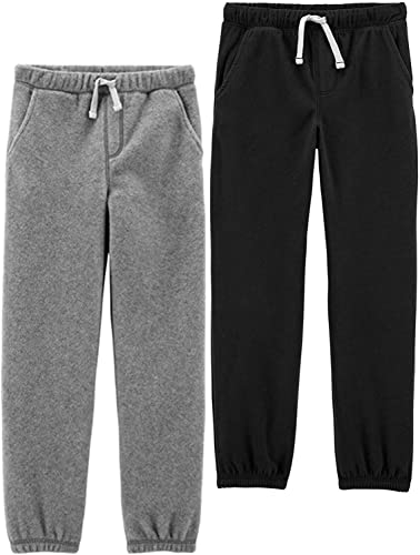 Carter's Toddler And Big Boys' 2-Pack Fleece Pant (Black/Gray, 4T) #TOP10