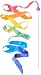 Sarah's Silks - Rainbow Silk Streamer, Baltic Birch Wood, 100% Real Silk, 8-Foot Long 1-Inch Wide Ribbon Dancer Wand (1)