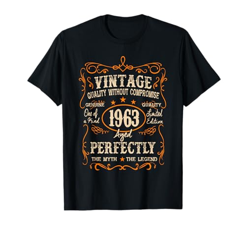 Vintage 1963 62nd Birthday Gifts 62 Year Old For Men Women Camiseta