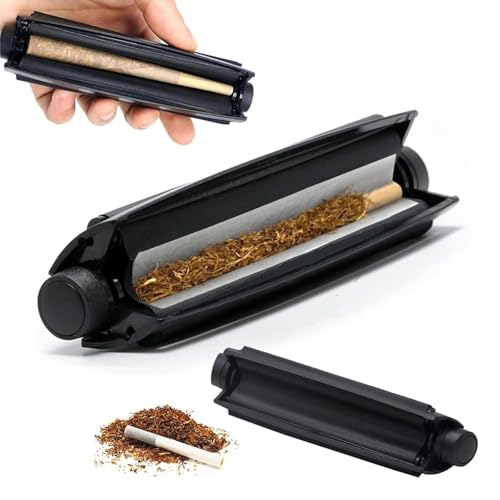 110 Mm De Rouleuse a Joint, Dispositif à Cigarettes, Rouleuse à Cigarette, Rouleuse De Cigarette Manuel Portable – Machine à Rouler Les Cigarettes Efficace Et Durable (Noir)