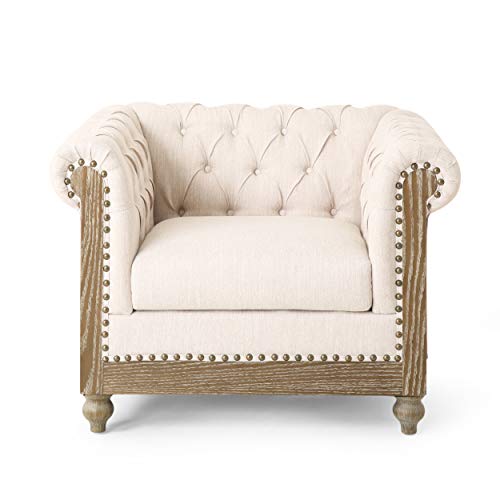Christopher Knight Home Castalia Club Chair, Beige...