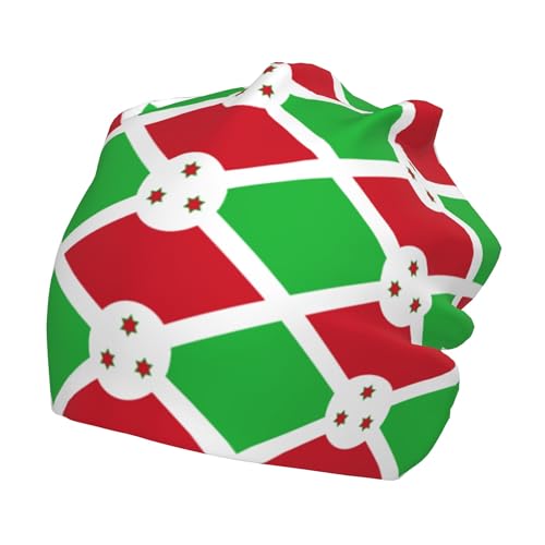 Burundi Flag Children Hip Hop Knitted Hat Kids Elastic Leisure Knit Cap Warm Sleep Beanies Black