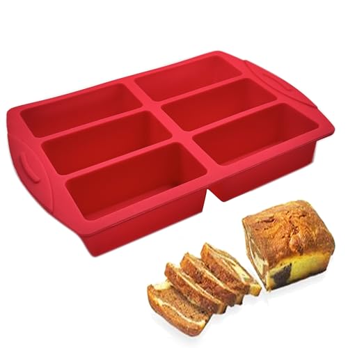 Moule Mini Cake 6 Cavités Moule Gateau Rectangulaire 10x5X4cm Moule