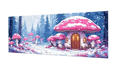 Diamond Painting Adulte Maison des Champignons Kit Complet 5D DIY 40x100cm