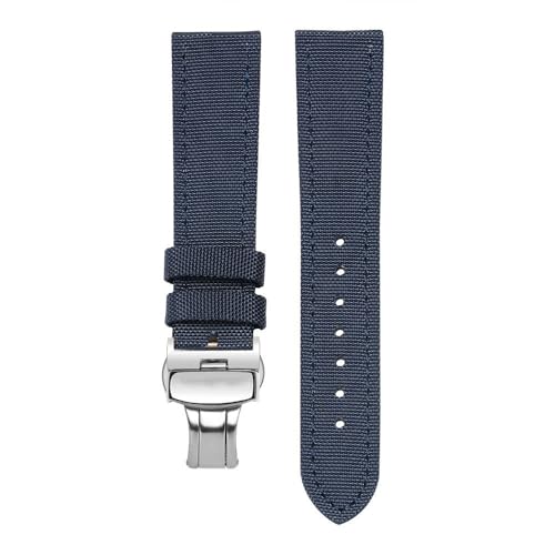 Bracelet montre nylon 20mm bleu Maurice Lacroix Pontos toile