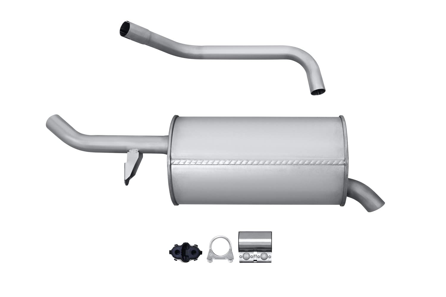 HELLA 8LD 366 034-871 Tłumik końcowy - Easy2Fit® Kit - z tyłu - dwuczęściowy - Komplet z elementami do montażu