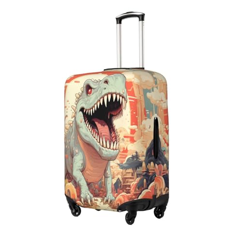 Luggage Cover Protector Animal Dinosaur Art Pattern Suitcase Cover With Zipper, Luggage Cover For 22"-24" Suitcase Elastic Washable Stretch Suitcase Protector For Travel Vacation2
