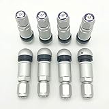 Z-oneMart 8pcs Car Tubeless Tire Valve Stem Bolt-in Aluminum Alloy Explosion Proof Wheel Tire TPMS V