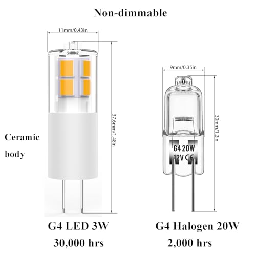 G4 LED Warmweiß 3W 12V Lampe im 6er Set – Baoming