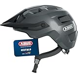 ABUS Casque MTB MoTrip   casque de vélo robuste avec visière réglable en hauteur pour VTT   ajustement individuel   unisexe   gris brillant, S