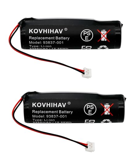 (2Pack) Replacement Battery for Wahl 93837-001 Cordless Magic Clip Designer Sterling 4 Super Taper Cordless 3400mAh/3.7V