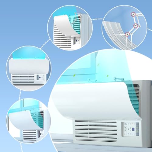 GINTBN Window Air Conditioners Deflector Universal, Room Air Conditioning Vent Deflector, Prevent Direct Blowing of Cold Air, Air Deflector for Window Ac Unit