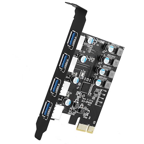 USB PCIe Expansion Card, 4 USB Type-A Ports PCI Express (PCIe) Expansion Card for Desktop PC