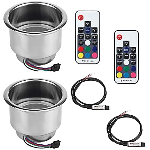 Stainless Steel RGB LED Cup Holder Cover