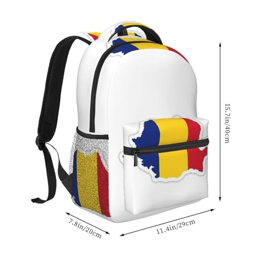 Mochila ligera plegable multiusos con estampado de Rumanía 2