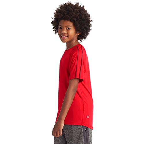 C9 Champion Boys' Fashion Tech Short Sleeve T Shirt, Crimson, XL2