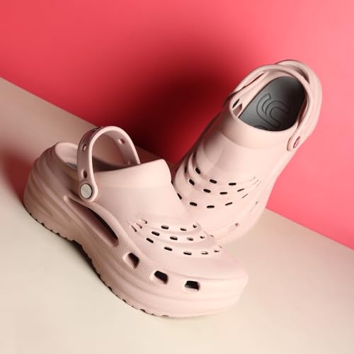 Image of YOHO High Heel Clogs for Women | Waterproof Monsoon Footwear & Rainy Sandals | Lightweight Cushioned Chappal